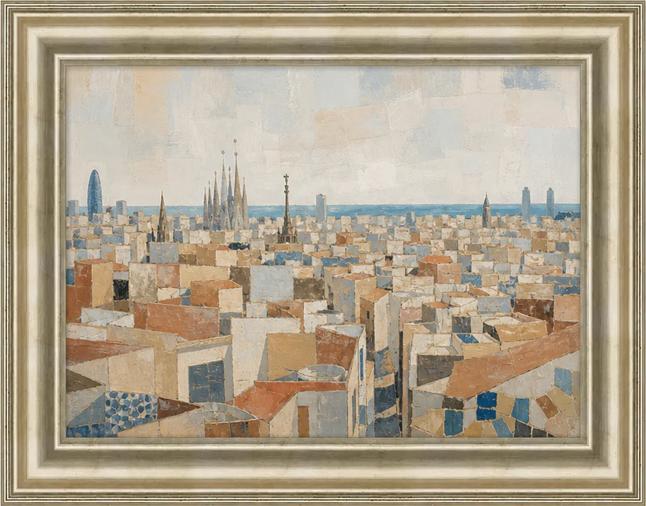 Barcelona Rooftops, original artwork by Studio Sakaia, made to order