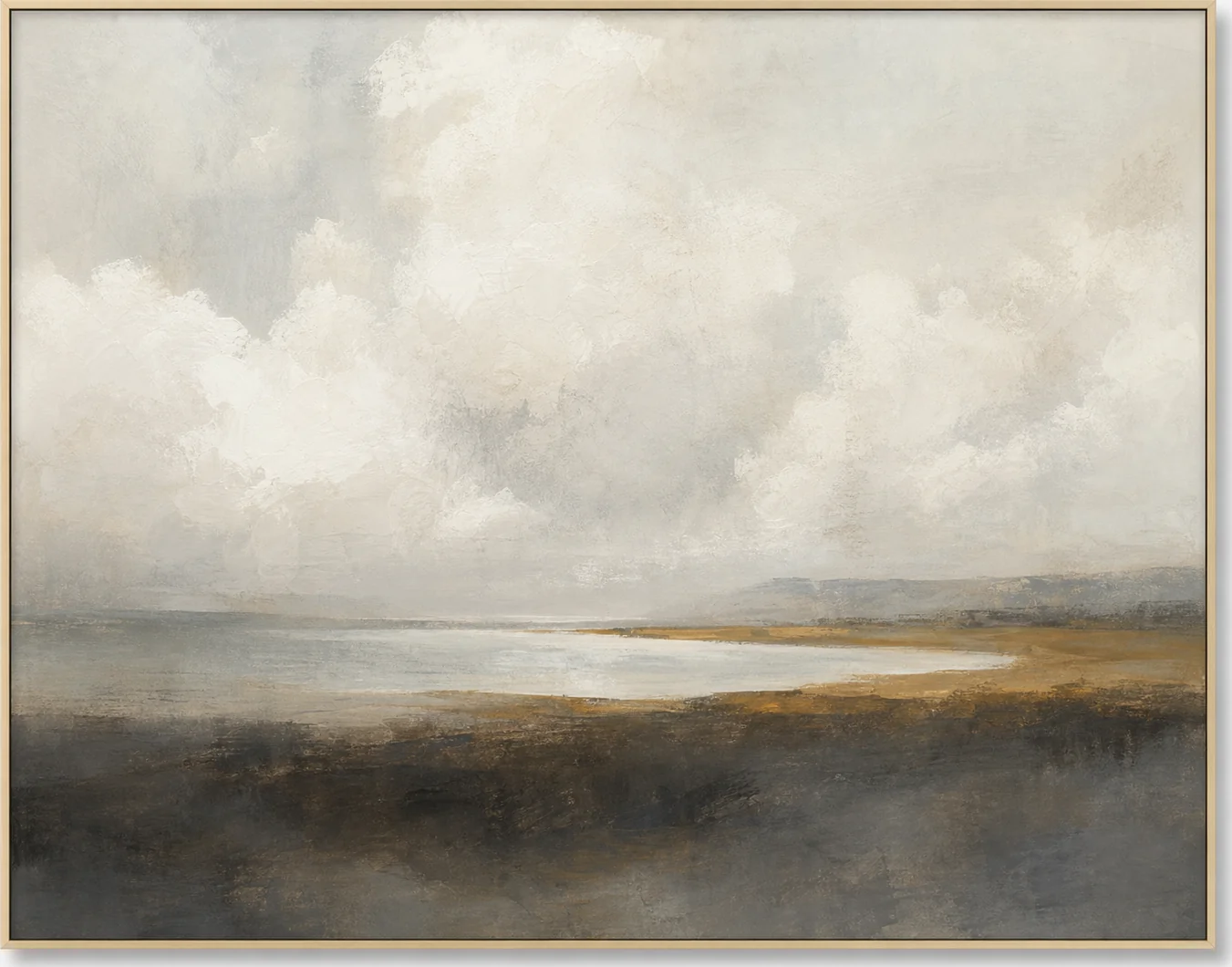 Estuary and Cloud Tonal Landscape, original artwork by Studio Sakaia, made to order
